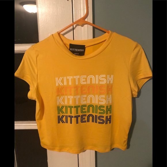 🆕 KITTENISH stretchy fitted crop top ✨BNWT✨ - Picture 1 of 4